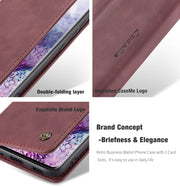 For Galaxy S20 Ultra CaseMe Multifunctional Horizontal Flip Leather Case, with Card Slot & Holder & Wallet(Wine Red)