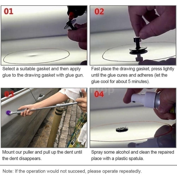 D3 96 in 1 Car Paintless Dent Dings Repair Lifter Tools Kit, Plug Type:US Plug