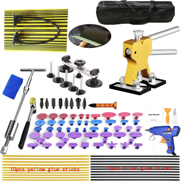 D3 96 in 1 Car Paintless Dent Dings Repair Lifter Tools Kit, Plug Type:UK Plug