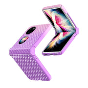 For Huawei P50 Pocket Rainbow Gradient Hinge Shockproof Phone Case(Purple Pink)