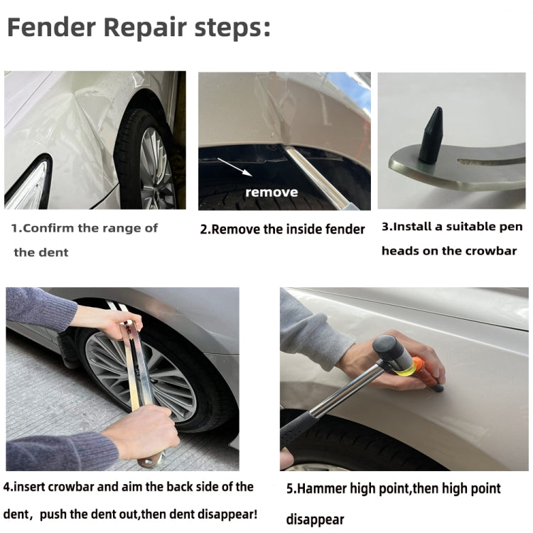 N1 76 in 1 Car Paintless Dent Removal Fender Damage Repair Puller Lifter, Plug Type:UK Plug