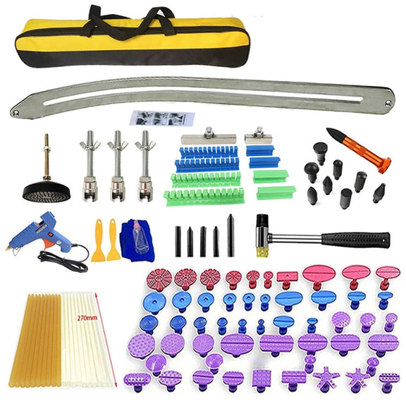 N10 117 in 1 Car Paintless Dent Removal Fender Damage Repair Puller Lifter, Plug Type:EU Plug