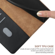 For Honor Magic4 Pro Genuine Leather Fingerprint-proof Horizontal Flip Phone Case(Black)