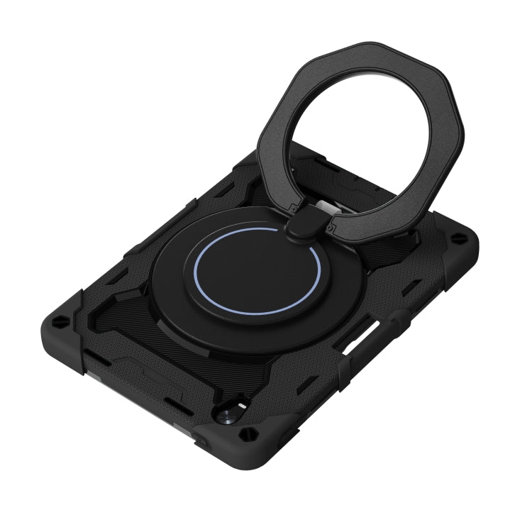 For OPPO Pad Armor Contrast Color Silicone + PC Tablet Case(Black)