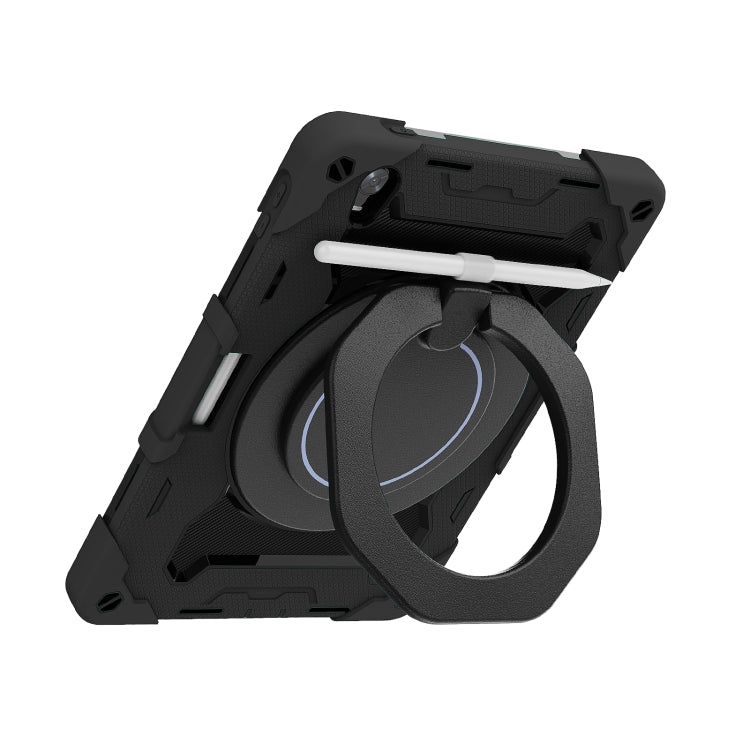 For OPPO Pad Armor Contrast Color Silicone + PC Tablet Case(Black)