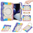 For OPPO Pad Armor Contrast Color Silicone + PC Tablet Case(Colorful Pink) - OPPO by PMC TechLife | Online Shopping South Africa | PMC TechLife | Buy Now Pay Later Mobicred