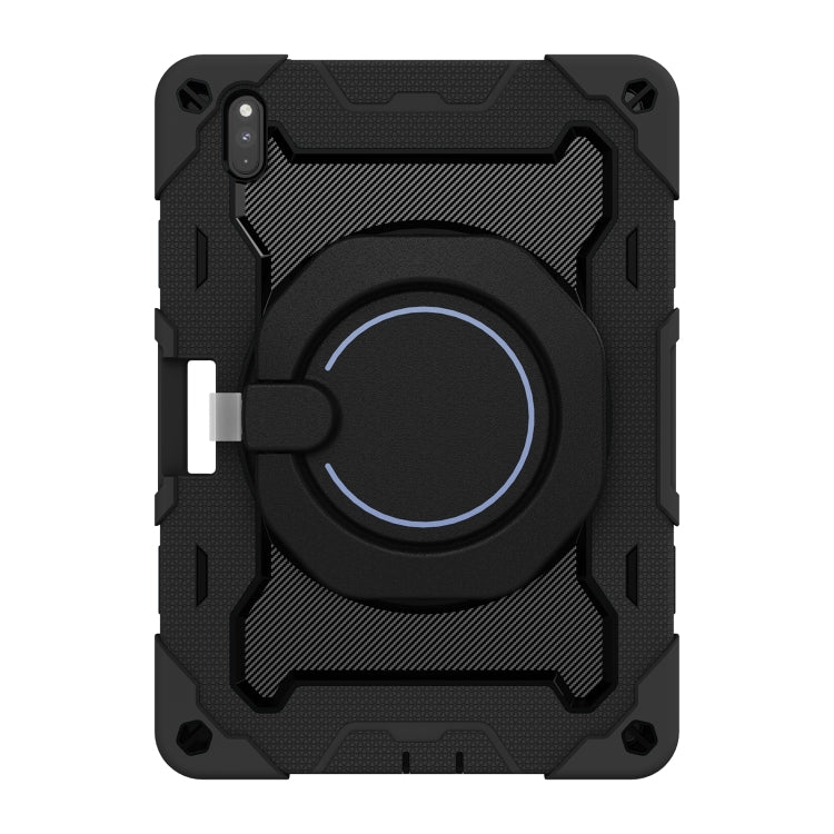 For Huawei Matepad Pro 10.8 Armor Contrast Color Silicone + PC Tablet Case(Black)