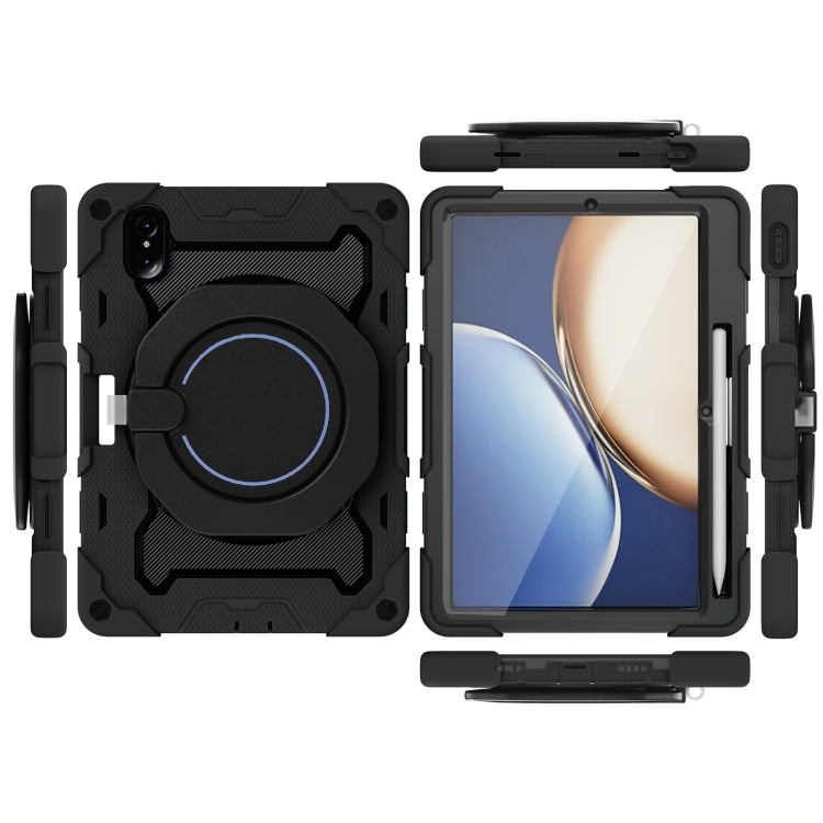 For Honor Tablet V7 Pro Armor Contrast Color Silicone + PC Tablet Case(Black)