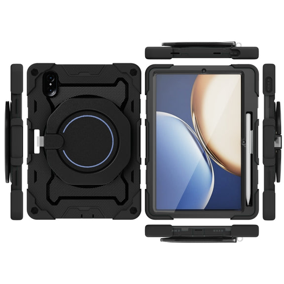 For Honor Tablet V7 Pro Armor Contrast Color Silicone + PC Tablet Case(Black)
