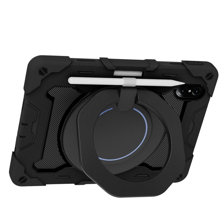 For Honor Tablet V7 Pro Armor Contrast Color Silicone + PC Tablet Case(Black)