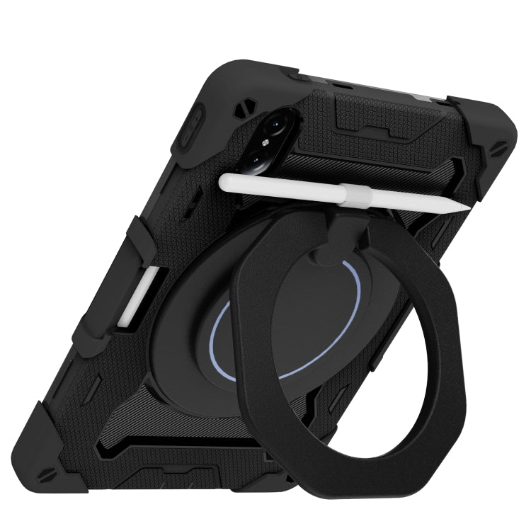 For Honor Tablet V7 Pro Armor Contrast Color Silicone + PC Tablet Case(Black)