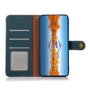 For Motorola Moto G42 KHAZNEH Custer Genuine Leather RFID Phone Case(Green)