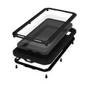 For Samsung Galaxy S22  LOVE MEI Metal Shockproof Water-resistant Dustproof Protective Phone Case with Glass(Yellow)
