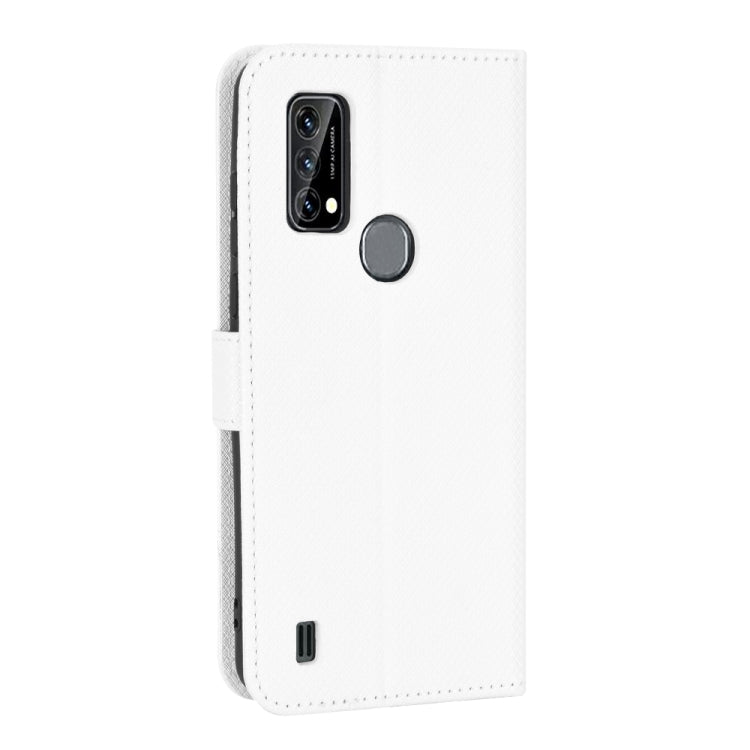 For Blackview A50 Diamond Texture Leather Phone Case(White)