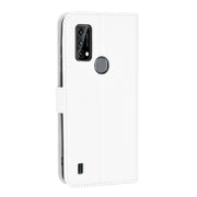 For Blackview A50 Diamond Texture Leather Phone Case(White)