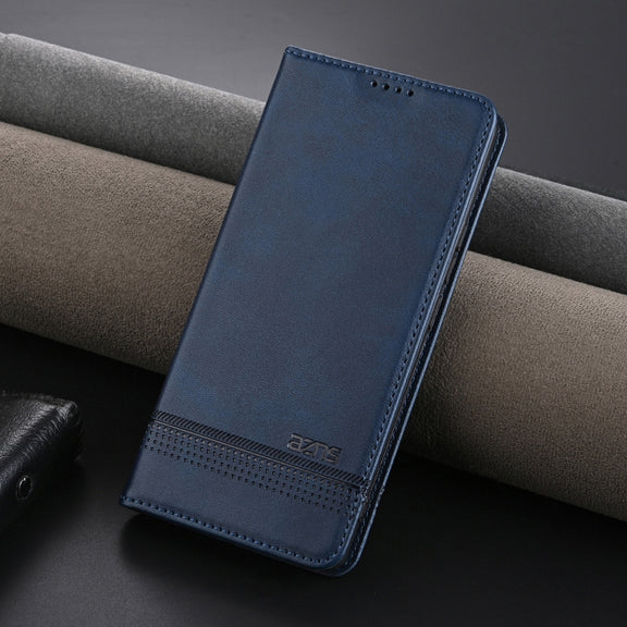 For vivo X100 Ultra AZNS Magnetic Calf Texture Leather Phone Case(Dark Blu)