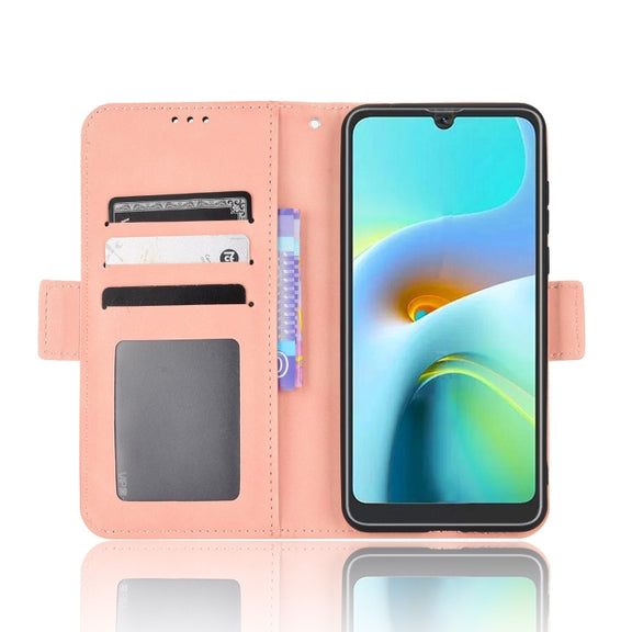 For Blackview A50 Skin Feel Calf Pattern Leather Phone Case(Pink)