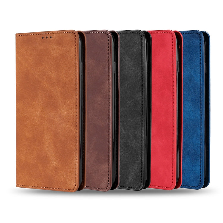 For DOOGEE X96 Pro Skin Feel Magnetic Horizontal Flip Leather Phone Case(Red)