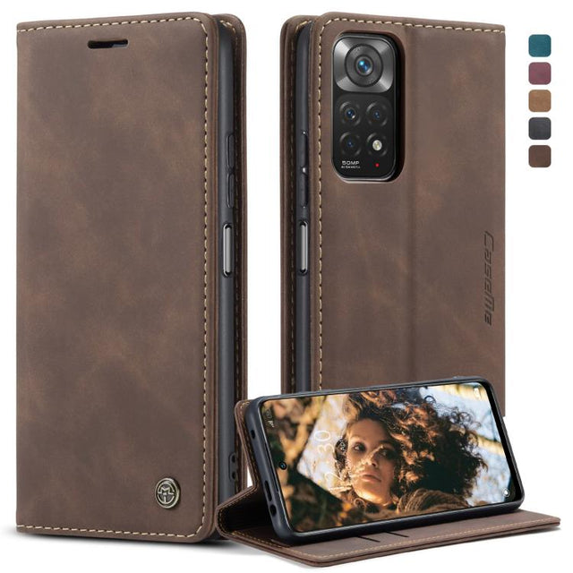 For Xiaomi Redmi Note 11 4G/Note 11S Global CaseMe 013 Multifunctional Horizontal Flip Leather Phone Case(Coffee)
