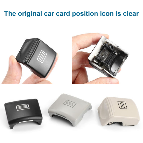 Car Sunroof Window Switch Button for Mercedes-Benz W204 / W212, Left Driving(Deerskin Beige)