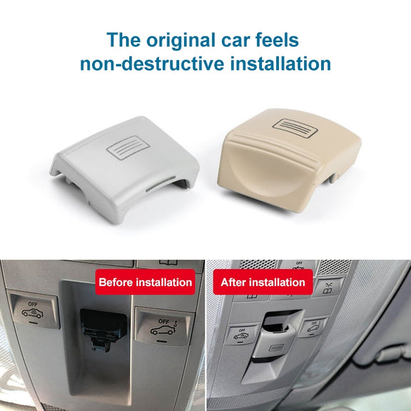 Car Sunroof Window Switch Button for Mercedes-Benz W204 / W212, Left Driving(Deerskin Beige)