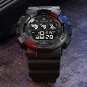 SKMEI 1857 Stainless Steel Buckle PU Strap Water-resistant Electronic Watch(Red)
