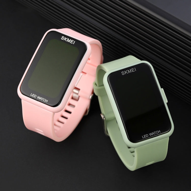 SKMEI 1873 PU Strap Water-resistant LED Electronic Watch(Pink)