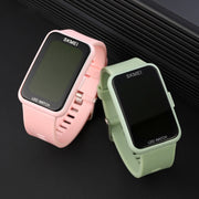 SKMEI 1873 PU Strap Water-resistant LED Electronic Watch(Pink)