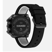 SKMEI 1903 Stainless Steel Buckle Silicone Strap Water-resistant Quartz Watch(Coffee)
