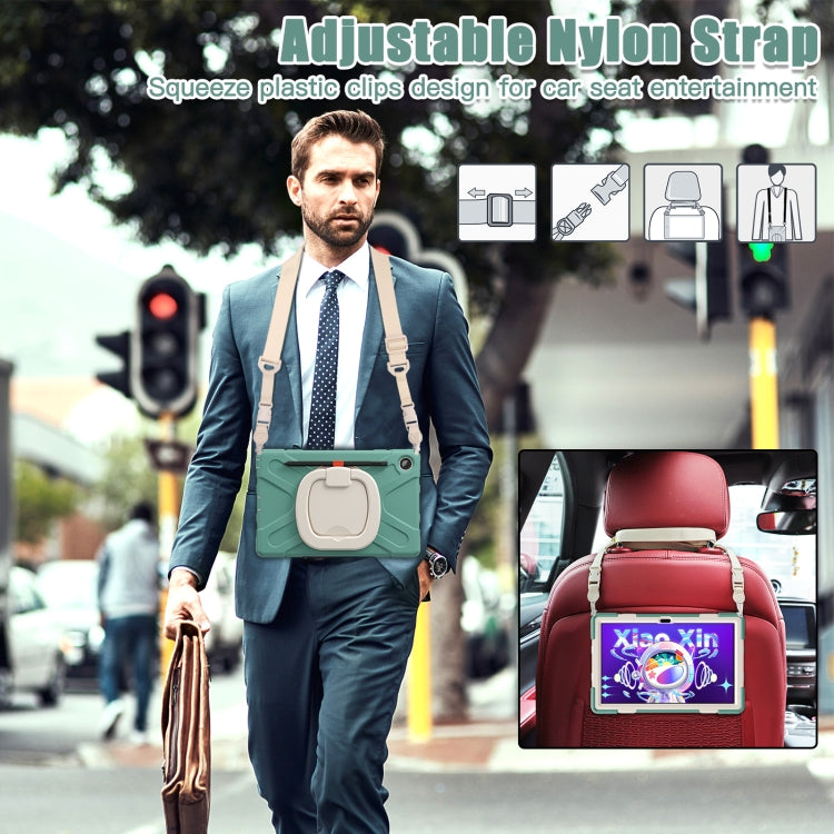 For Lenovo Tab M10 Plus 10.6 3rd Gen 2022 Silicone + PC Protective Tablet Case(Emerald Green)