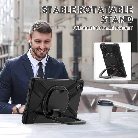 For Lenovo Tab M10 Plus 10.6 3rd Gen 2022 Silicone + PC Protective Tablet Case(Black)