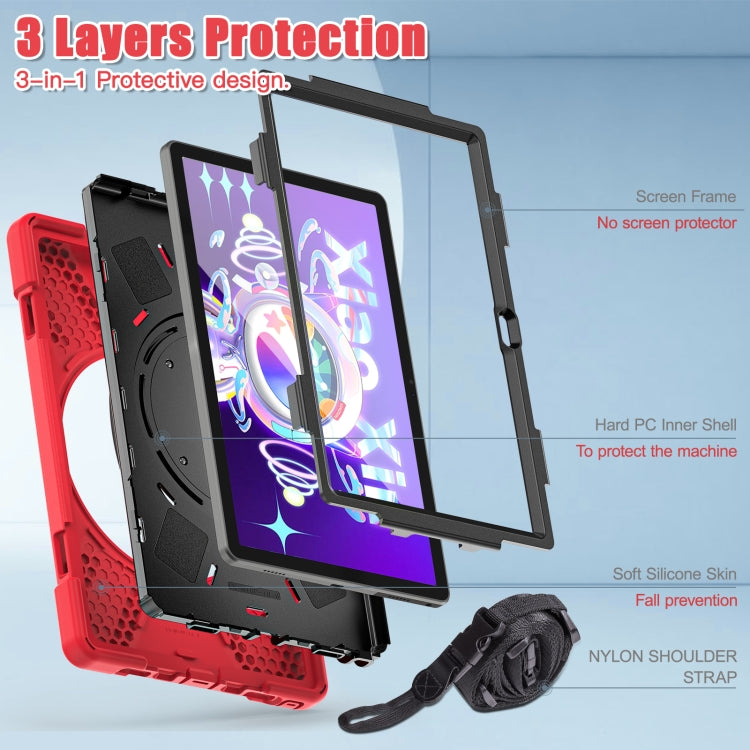 For Lenovo Tab M10 Plus 10.6 3rd Gen 2022 Silicone + PC Protective Tablet Case(Red)