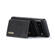 For Google Pixel 6A DG.MING M1 Series 3-Fold Multi Card Wallet + Magnetic Phone Case(Black)