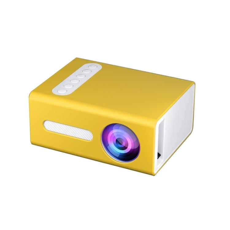 T300 25ANSI LED Portable Home Multimedia Game Projector, Plug Type:UK Plug(Yellow)
