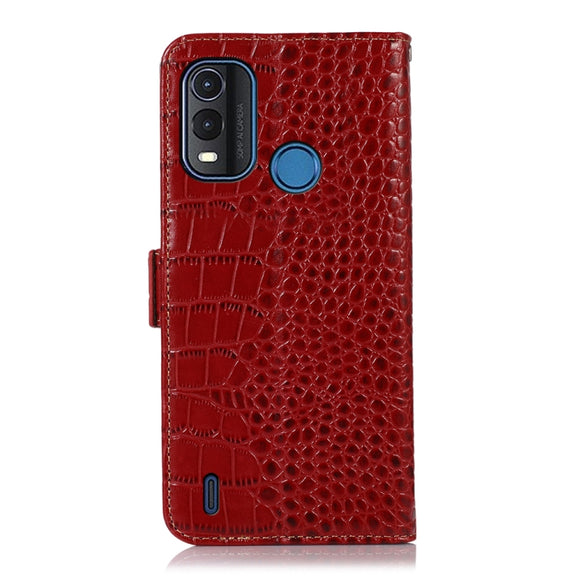 For Nokia G11 Plus Crocodile Top Layer Cowhide Leather Phone Case(Red)