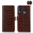 For Nokia G11 Plus Crocodile Top Layer Cowhide Leather Phone Case(Brown) - Nokia Cases by PMC TechLife | Online Shopping South Africa | PMC TechLife | Buy Now Pay Later Mobicred