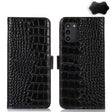 For Nokia G100 Crocodile Top Layer Cowhide Leather Phone Case(Black) - Nokia Cases by PMC TechLife | Online Shopping South Africa | PMC TechLife | Buy Now Pay Later Mobicred