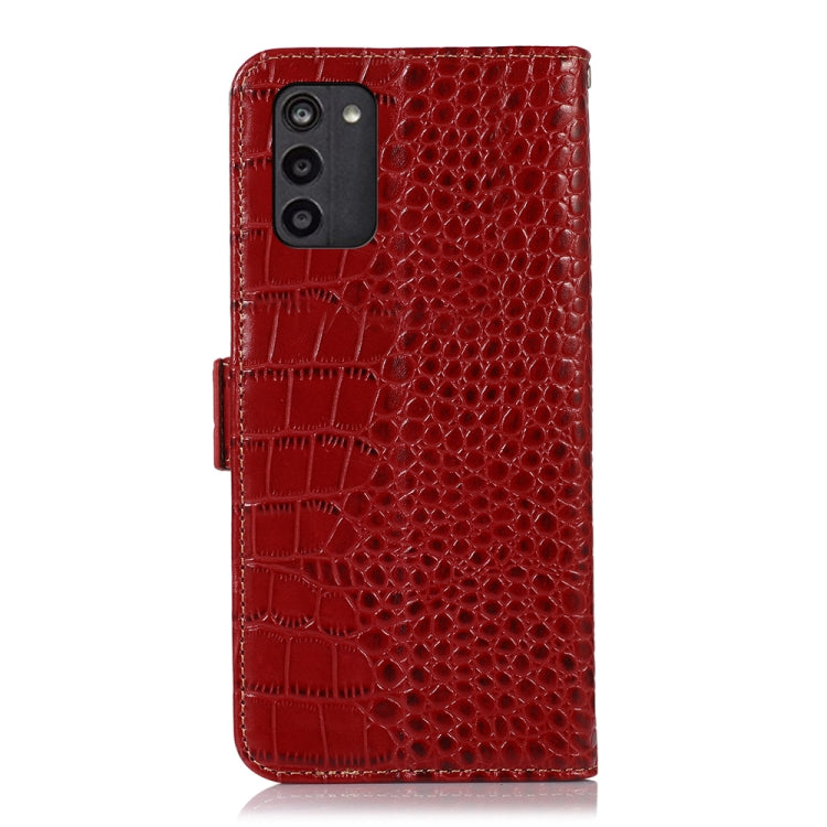 For Nokia G100 Crocodile Top Layer Cowhide Leather Phone Case(Red)