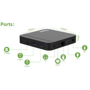 Tanix W2 Amlogic S905 Quad Core Smart TV Set Top Box, RAM:4G+64G With Dual Wifi/BT(US Plug)