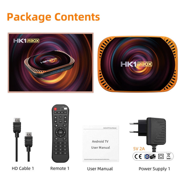 MECOOL HK1RBOX X4 4K TV Box, Android 11 Amlogic S905X4 CPU with RC 4GB+128GB(EU Plug)