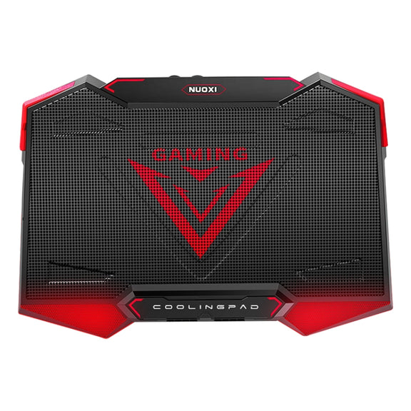 5 Fan 2 USB Lifting Folding Laptop Cooling Stand(Blue Red)