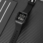 SKMEI 1960 Stainless Steel Buckle Silicone Strap Water-resistant Electronic Watch(Black and White Machine)