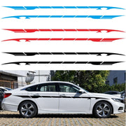 2 PCS/Set D-178 Waistline Pattern Car Modified Decorative Sticker(Yellow)
