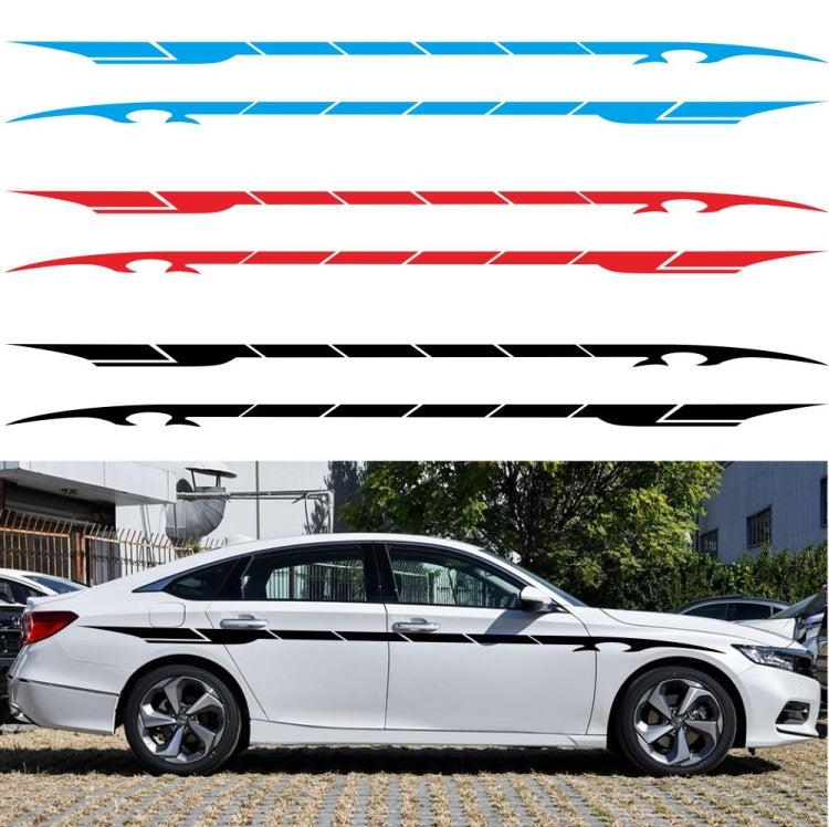 2 PCS/Set D-178 Waistline Pattern Car Modified Decorative Sticker(Blue)