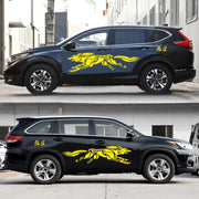 2 PCS/Set D-218 Wolf Totem Pattern Car Modified Decorative Sticker(Yellow)
