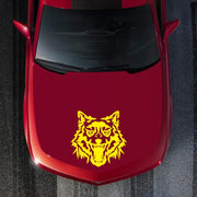 2 PCS/Set D-218 Wolf Totem Pattern Car Modified Decorative Sticker(Yellow)