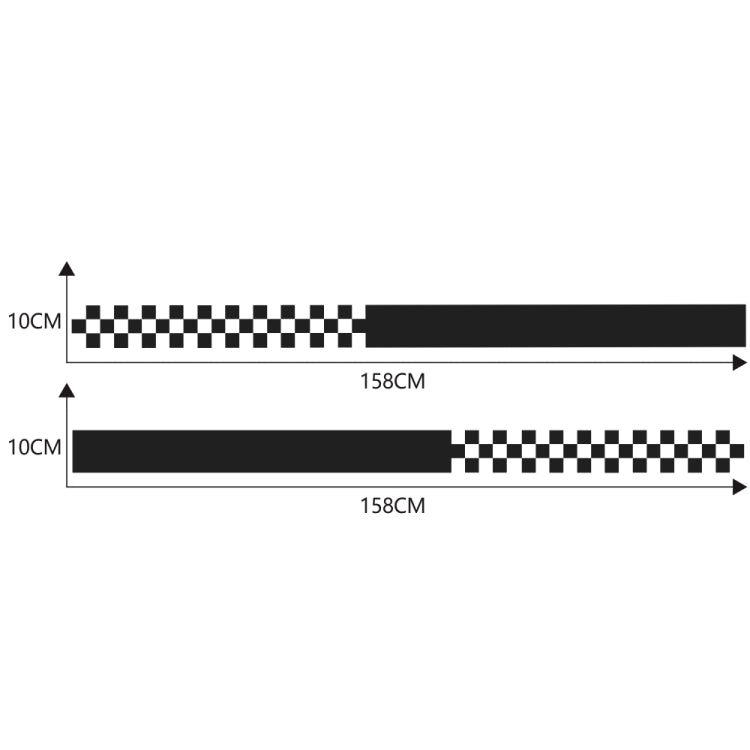 2 PCS/Set D-282 Waistline Pattern Car Modified Decorative Sticker(Black)