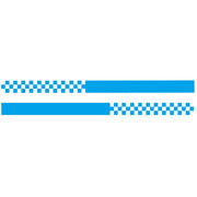 2 PCS/Set D-282 Waistline Pattern Car Modified Decorative Sticker(Blue)