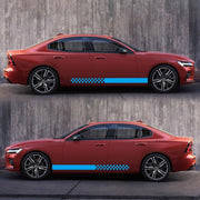 2 PCS/Set D-282 Waistline Pattern Car Modified Decorative Sticker(Blue)