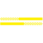 2 PCS/Set D-282 Waistline Pattern Car Modified Decorative Sticker(Yellow)